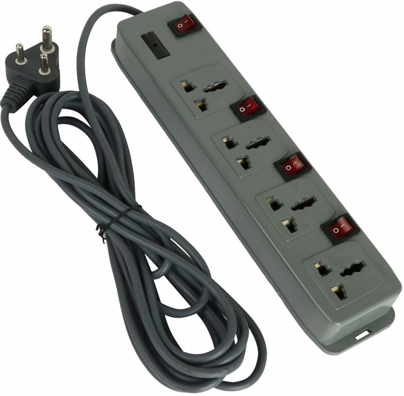Nirvair Extension Cord With Long Wire Smart Power Strip(Black)