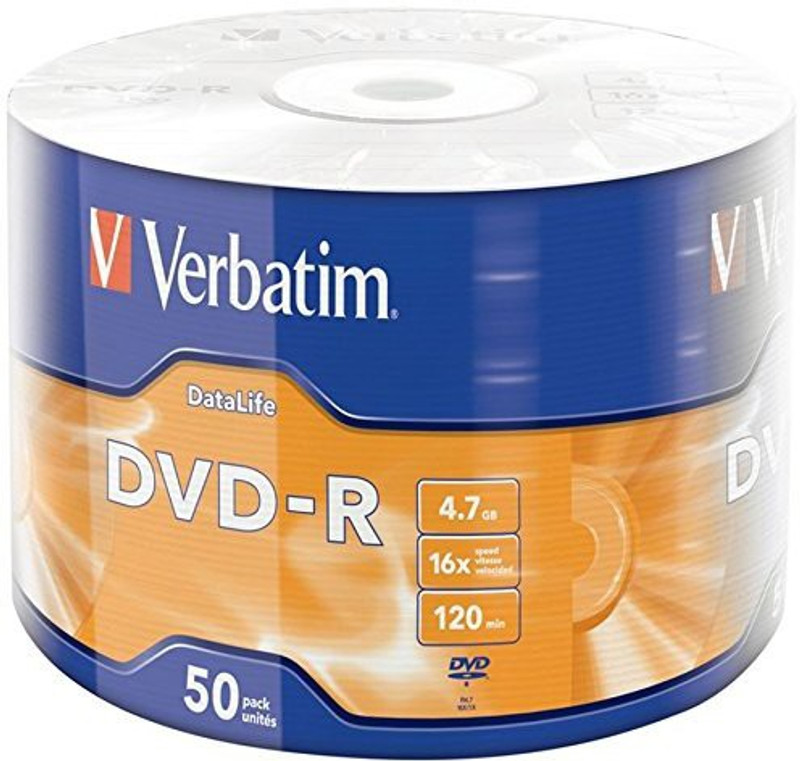 HP DVD Recordable DMA00070 Pack of 50 Disc Shrink Wrap Speed 16x 4.7 GB