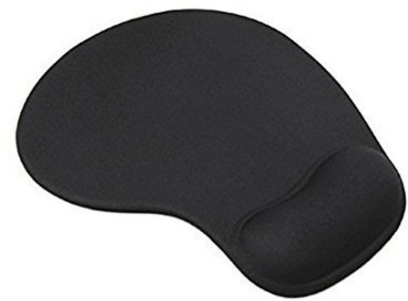 spincart Foam 3D Ergonomically Designed Non-Slip Mouse Pad With Gel Wrist Rest Support For Computer & Laptop Non Slip Base Dual Sided Mousepad(Black)
