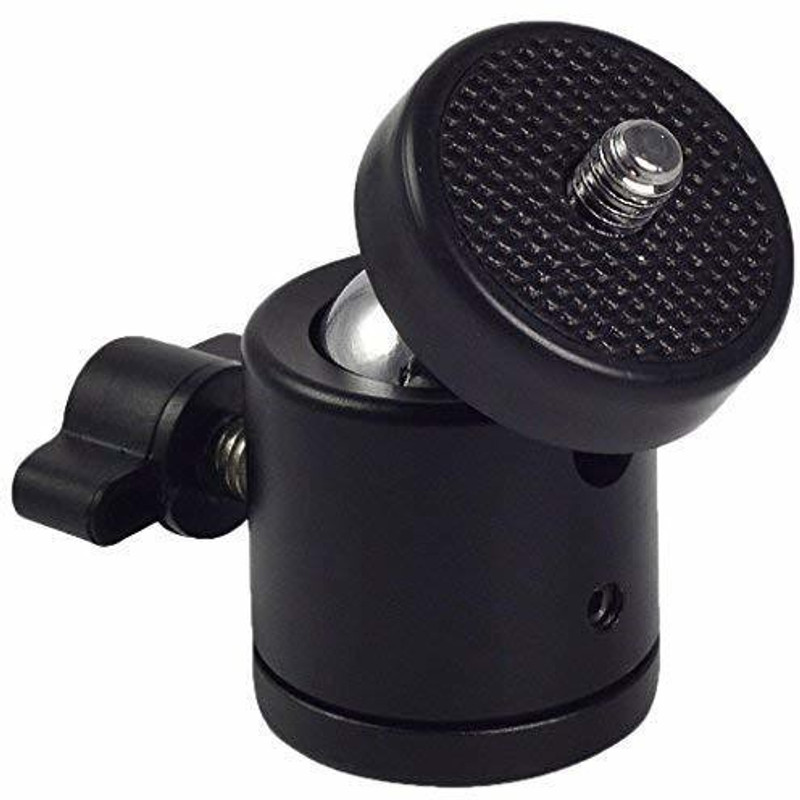 GINNI 1/4" Screw Tripod Ball Head Bracket Holder Mount Ballhead for DSLR Camera Tripod Ball Head(Black, Supports Up to 1500 g)