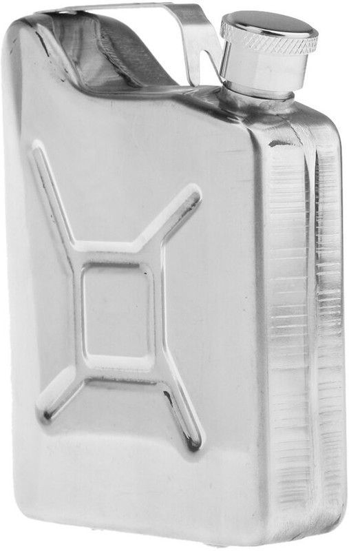 Explorer ™Silver Stainless Steel Hip Flask for Alcoholic Drink Storage 1234 Stainless Steel Hip Flask(170 ml)