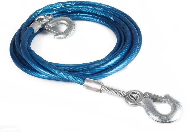 Bubu Emergency Tow Pull Rope Snatch Strap for Cars (10mm x 4.5m, 5000kgs) 4.5 m Towing Cable(Steel, 5000 kg Pull Capacity)