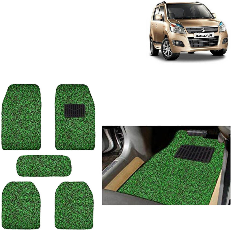 Rhtdm PVC Standard Mat For Maruti Suzuki WagonR(Green, Black)