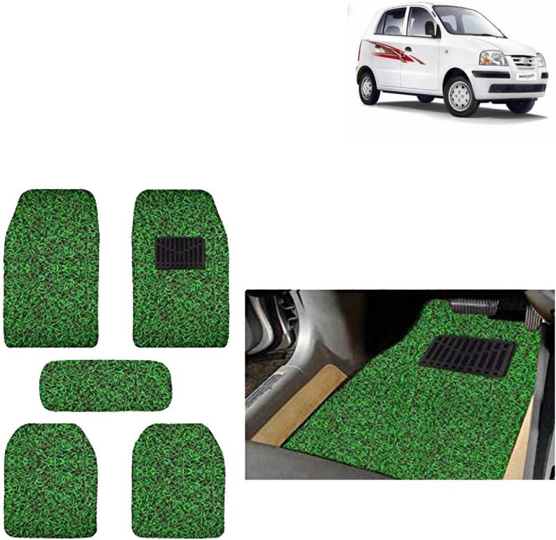 Rhtdm PVC Standard Mat For Hyundai Santro Xing(Green, Black)