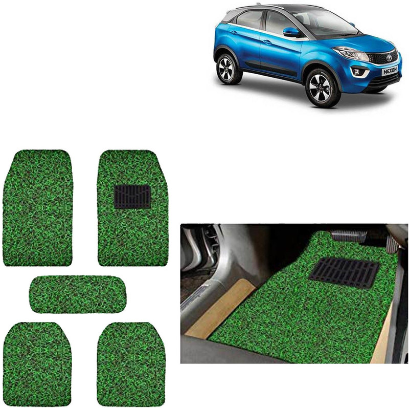 aksmit PVC Standard Mat For  Tata Nexon(Green, Black)