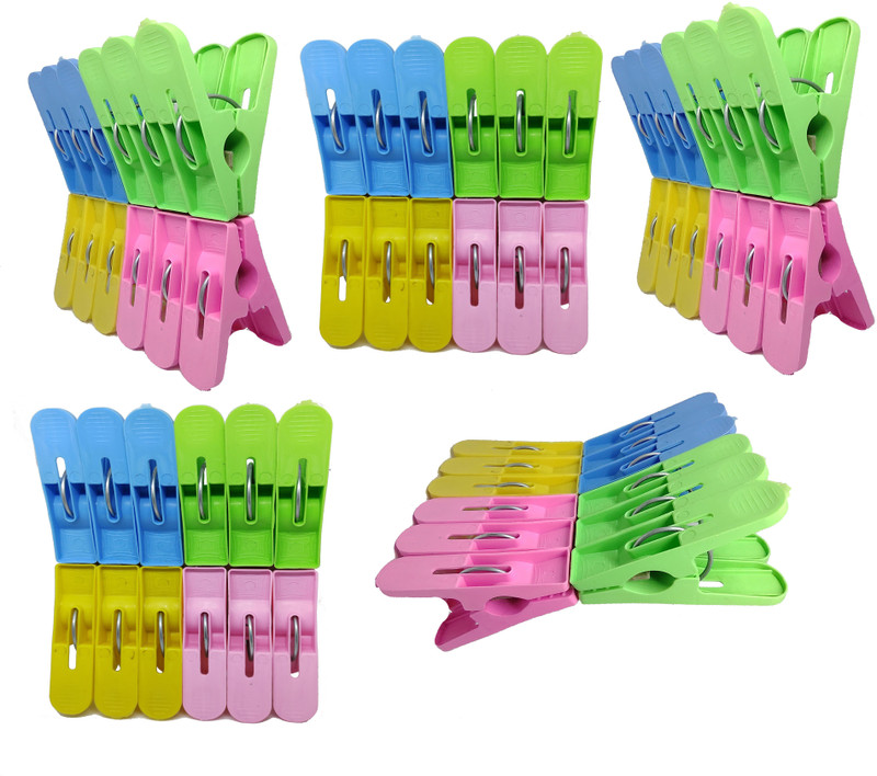 10cr Plastic Cloth Clips(Multicolor Pack of 60)