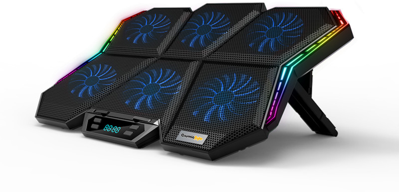 Cosmic Byte Meteroid RGB Ergonomic Cooling Pad with Adjustable Height(Blue)