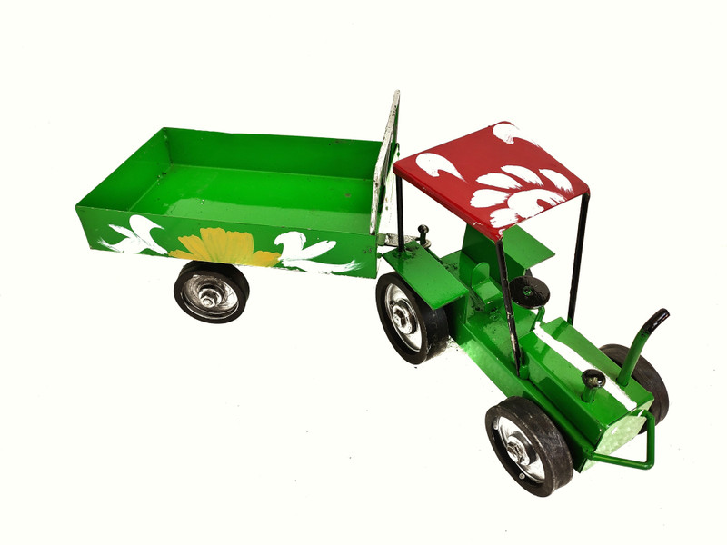BHATIYA Metal Lokhand Tractor Toy with Trolley for Kids Unbreakable - Farm Tractor Toy with Trolley | Tractor Vehicles Toy for 12Months or Above Kids, Boys, Girls, Children | Made in India Tractor(green)(Green, Pack of: 1)