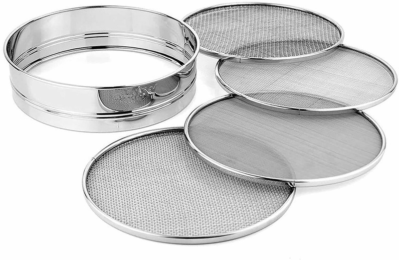 PMW Sieve - 4 in 1 Stainless Steel Interchangeable Sieve Set of 5, Flour Chalni, Spices, Food Strainers, Atta Chalni, Jaali Channi Atta Maida Strainer - Set of 5 Sieve(Steel Pack of 5)