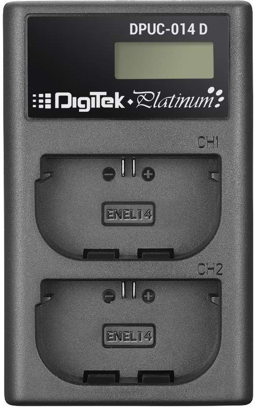 DIGITEK Platinum Charger DPUC 014S (LCD MU) ENEL14 for ENEL14 Battery Camera Battery Charger(Black)