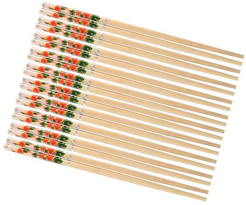 Blue Birds Cooking, Decorative, Eating, Training Bamboo Chinese, Japanese, Korean, Vietnamese Chopstick(Multicolor Pack of 20)