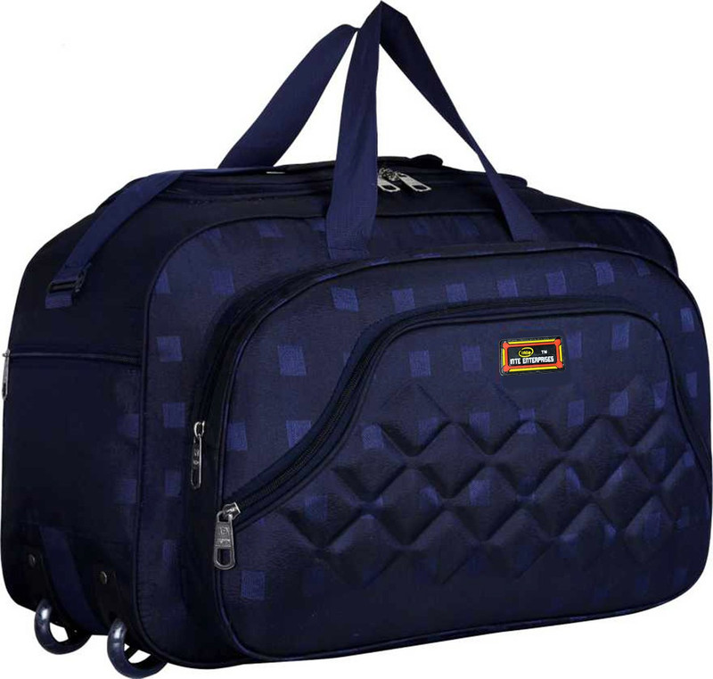 Inte Enterprises (Expandable) Xfactor Waterproof Polyester Lightweight 60L Travel Bag Duffel With Wheels (Strolley)