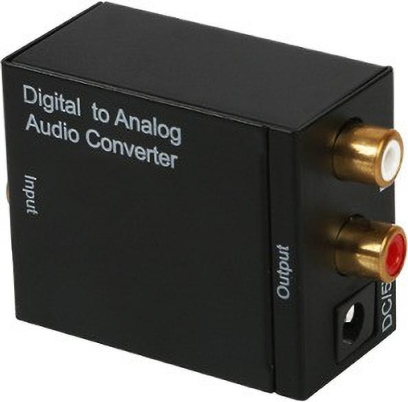 PAC TV-out Cable Digital to Analog Audio Converter- Optical Input and RCA Output (Black, For TV)(Black, For TV)