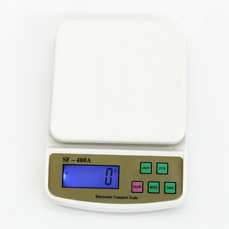AJ HUB Digital 10kg x 1g Kitchen Scale Balance Multi-purpose weight measuring machine without Adapter(CHARGER) Weighing Scale(White)