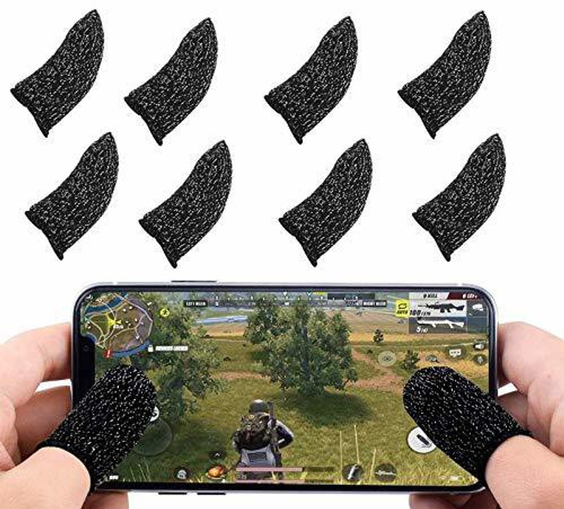 NIKS Gaming Touchscreen Finger Cap, Breathable Anti-Sweat Finger Sleeves (5 Pair) Finger Sleeve(Pack of 10)