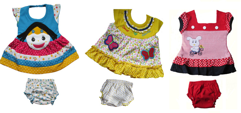 baby blossoms Girls Party(Festive) Dress Panty(Multicolor)