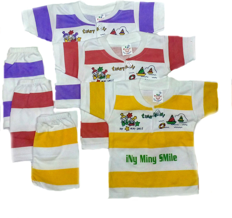 baby blossoms Boys & Girls Casual T-shirt Dress(Multicolor)