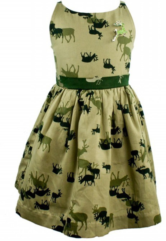 page3baby Girls Midi/Knee Length Party Dress(Beige, Sleeveless)