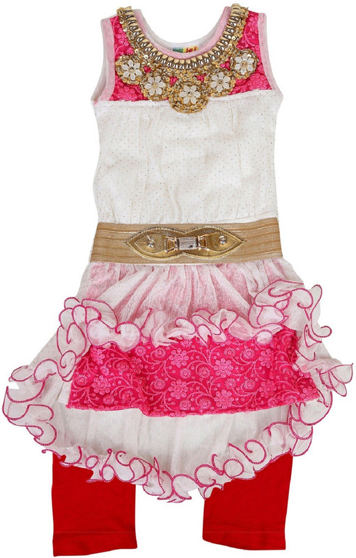 kidies wear Girls Kurta and Leggings Set(Pink Pack of 1)
