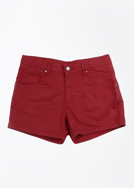 Gini & Jony Short For Girls Solid Cotton Linen Blend, Nylon Blend, Cotton Linen Blend(Red) Gini & Jony Short For Girls Solid Cotton Linen Blend, Nylon Blend, Cotton Linen Blend(Red)