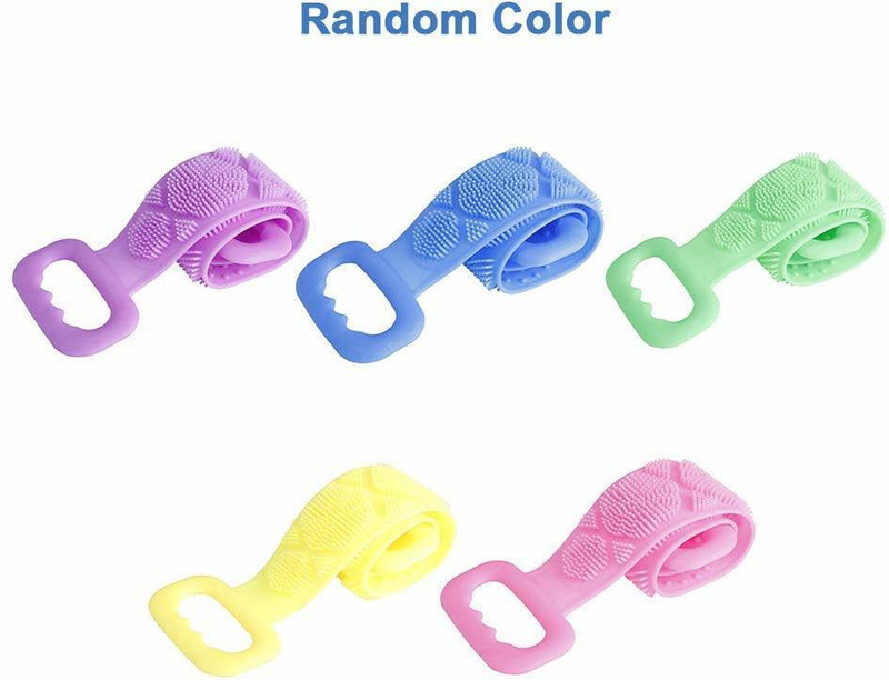 Stuti Silicone Body Scrubber Belt, Double Side Shower Exfoliating Belt Removes Bath Towel, Double Chopping Belt Scrubber Washer for Bath