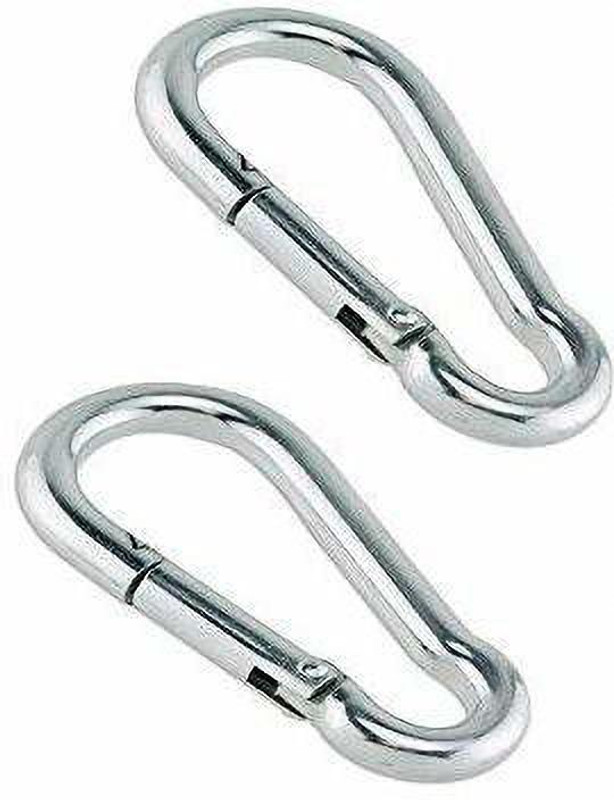 Joyfit Carabiner Clip Pair For Cable Machines, Boxing Weights -Spring Snap Hook Premium Locking Carabiner(Silver)
