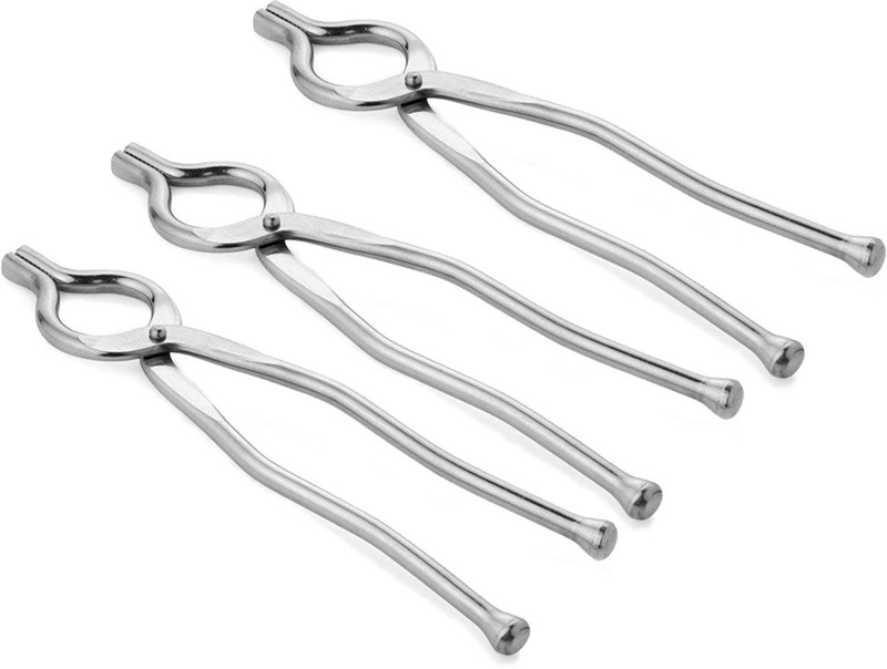 KUBER INDUSTRIES KUBMART010374 27 cm Scissor Tong Set(Pack of 3)