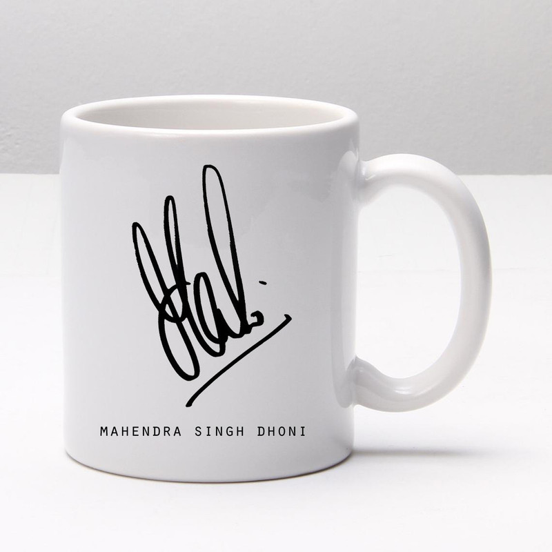 JAIPURART Official Mahendra Singh Dhoni Signature Ceramic Coffee Mug(330 ml)