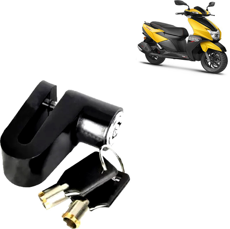 DvineAutoFashionZ Disc Brake Lock Set Of 1 For Ntorq 125_DL44 Disc Lock, U Lock(Black)