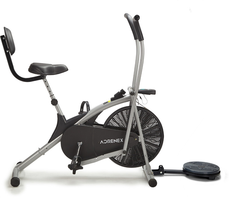 Adrenex by Flipkart AIRBIKE110BST Exercise Bicycle with Moving Handles, Back Support and Twister Dual-Action Stationary Exercise Bike(Black)