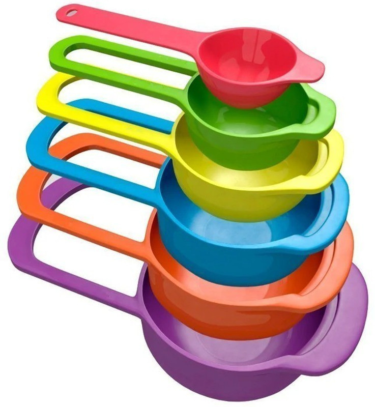 Jinx Plastic Measuring cup and Spoons set Measuring Cup Set(15 ml, 7.5 ml, 60 ml, 85 ml, 120 ml, 250 ml)