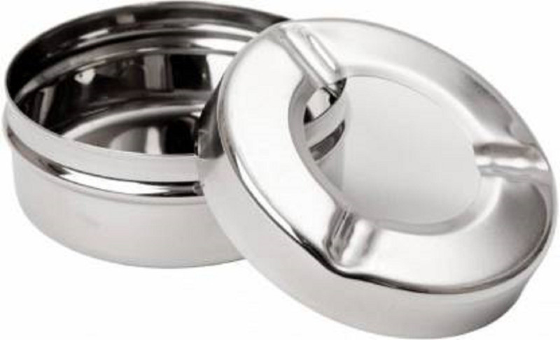 Bekner Stainless steel Ashtray with lid Steel Stainless Steel Ashtray(Pack of 1)