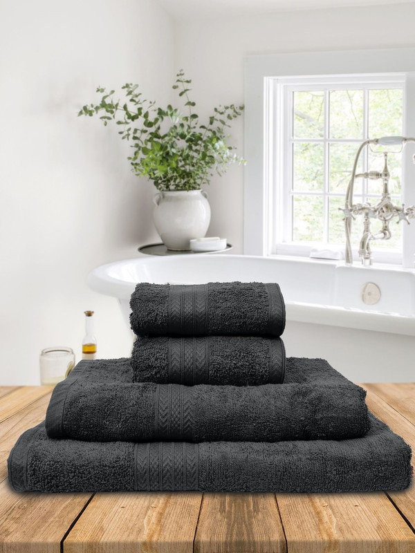 Home Fresh Cotton 450 GSM Bath Towel Set(Pack of 4)
