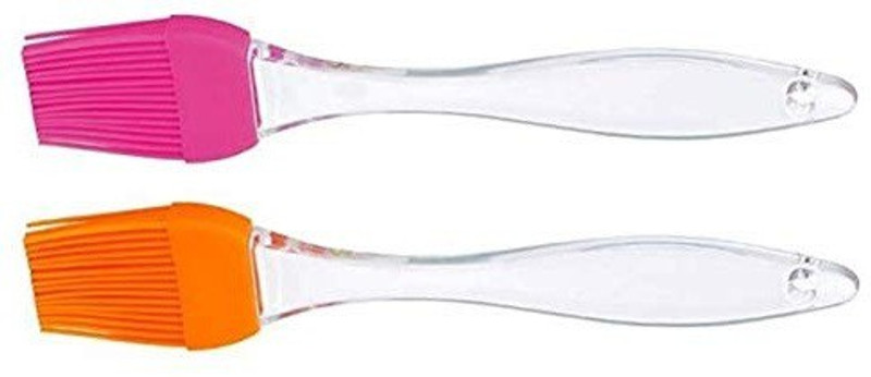 DOMUM Silicone New Oil Cooking Brush for Grilling, Tandoor.(Pack Of 2) Silicone, Plastic Flat Pastry Brush(Pack of 2)