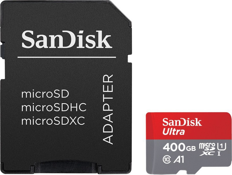 SanDisk SDSQUAR-400G-GN6MA Ultra 400 GB MicroSDHC Class 10 98 MB/s  Memory Card Compatible with Mobile(With Adapter)
