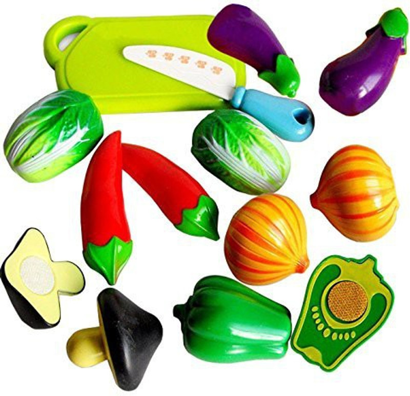Stuff Jam Realistic Sliceable Vegetables Cutting Play Toy Set with Velcro - 228C2