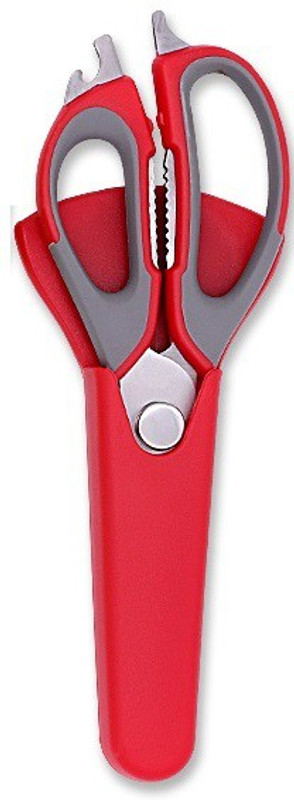 KitchenFest Kitchen Shears Stainless Steel Multifunction Cooking Heavy Duty Set Industry Fridge Detachable Magnetic Cap Food Scissor Stainless Steel All-Purpose Scissor(Multicolor, Pack of 1)