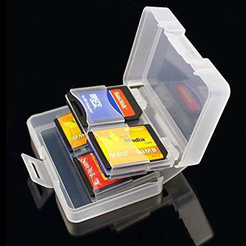 GINNI 8 in 1 SD SDHC Memory Card Case Holder/ Memory Card Holder Camera Bag(Transparent)