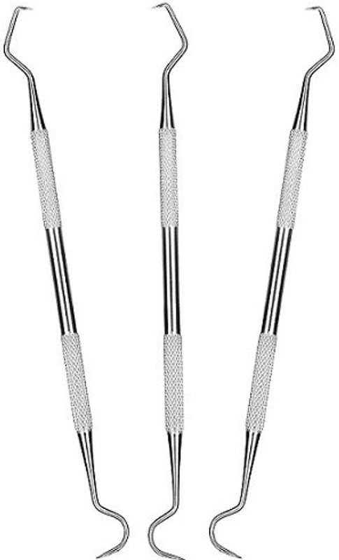 Forgesy Dental Medical Stainless Steel, Pick Scraper Tool 3-Pack Dental Elevator