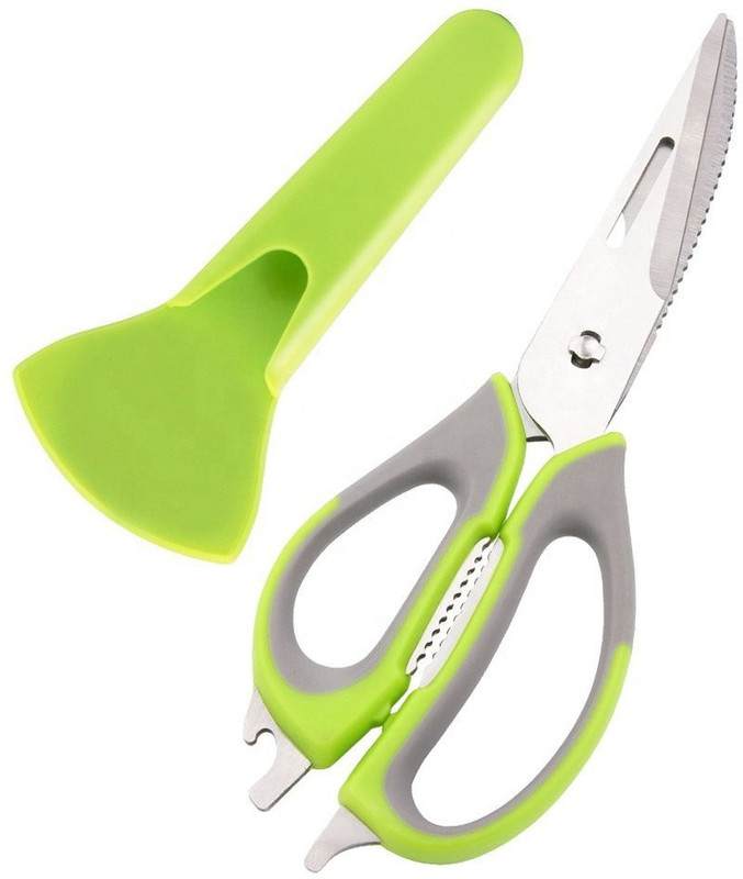 PHDstore Mighty Shears Multifunctional Kitchen Scissor With Magnetic Holder Stainless Steel All-Purpose Scissor(Multicolor, Pack of 1)