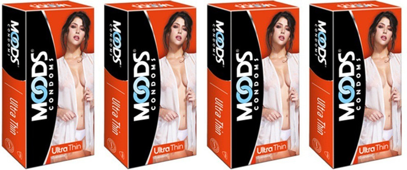 MOODS Dotted-Ultrathin Condoms 10S Pack of 2 Condom(Set of 2, 20 Sheets)