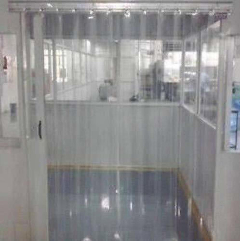 WIN WORLD 214 cm (7 ft) Door PVC Transparent Curtain Single Curtain(Clear, Solid)