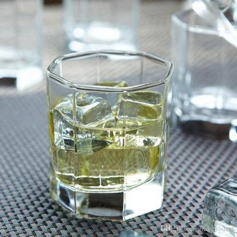INYSKA (Pack of 4) Whiskey Crystal Rocks Glasses with Heavy Base and Non-Lead Crystal Barware Glasses for Vodka Bourbon Gin Whisky Scotch Cocktail Drinks Liquor 300 ML Transparent (Pack of 4) Glass Set Whisky Glass(300 ml, Glass, Clear)