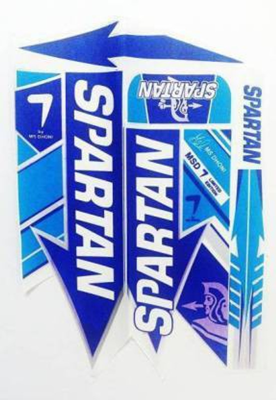 MSDspartan Premium Bat sticker 7 Edition Bat Sticker(Blue)