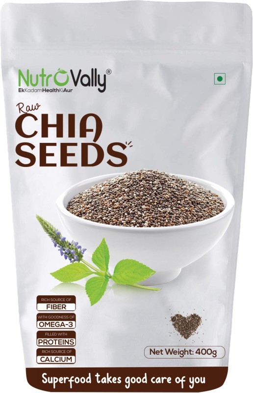 NutroVally Raw Chia Seeds for weight loss with Omega 3 and Fiber, Calcium Rich Seeds Chia Seeds