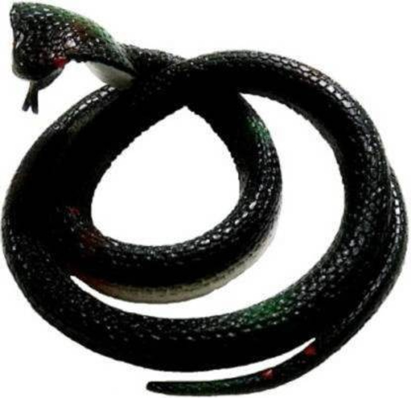 KRISHN COLLECTION Rubber Snakes Prank Toy (Black) Cartoon & Anime Figures Gag Toy(Black)