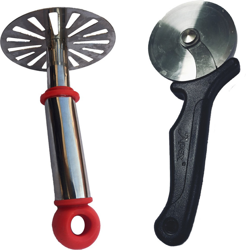 Uprising Store Combo Of Wheel Pizza Cutter With Stainless Steel Potato & Vegetable Masher ( Multipurpose Pizza Cutter &Masher ) Kitchen Tool Set(Masher, Cutter)