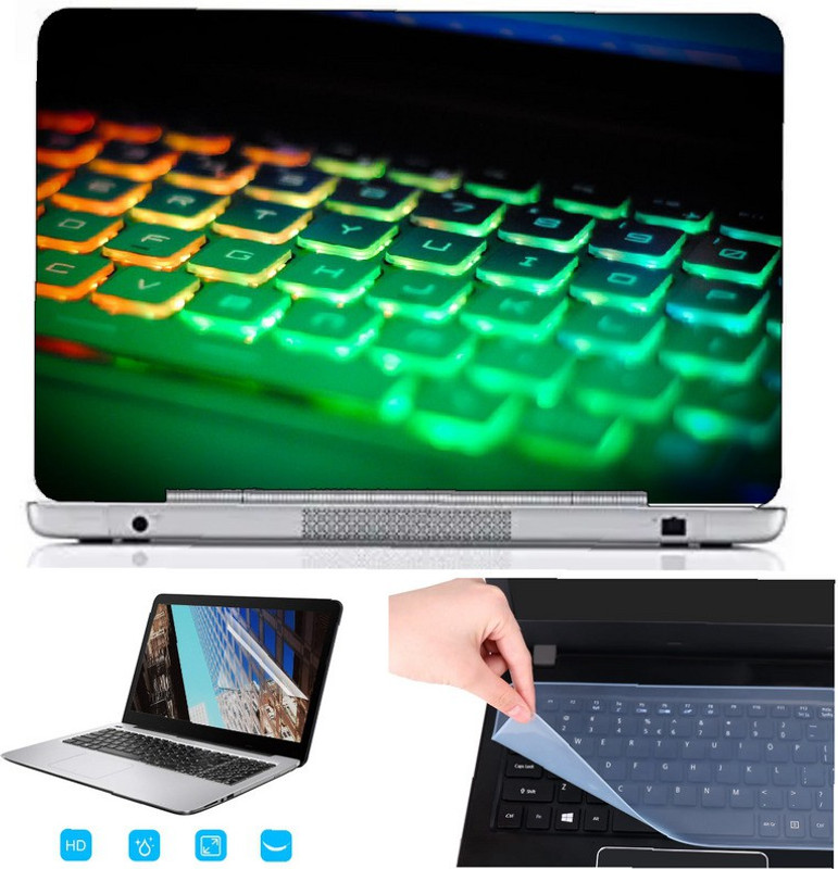 SDM 3in1 laptop accessories combo set , ultra hd printed(OLD CHINES NOTE) laptop skin with key guard , screen guard for all laptops and notebooks (for 15.6 inch laptops) Combo Set(Multicolor)