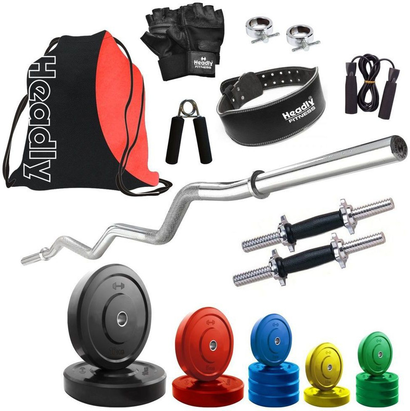 Headly Premium CP-HR-55KGCOMBO23 Coloured Home Gym Kit