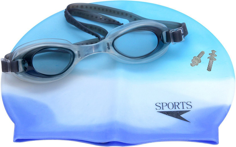 GB silicon cap and anti fog goggle Swimming Kit